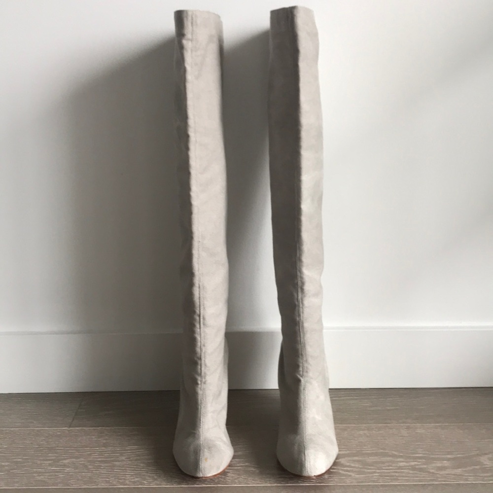 Christian Louboutin Canvas Wedge Boots - Size 41